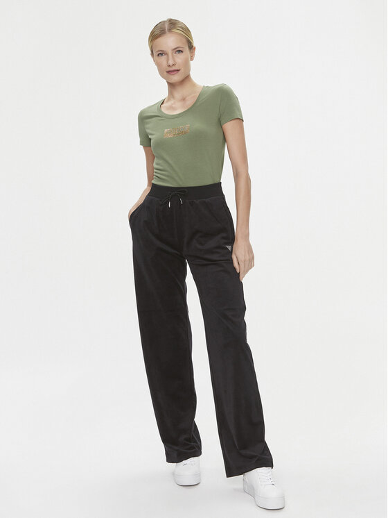 Guess Guess Tričko W4RI33 J1314 Zelená Slim Fit