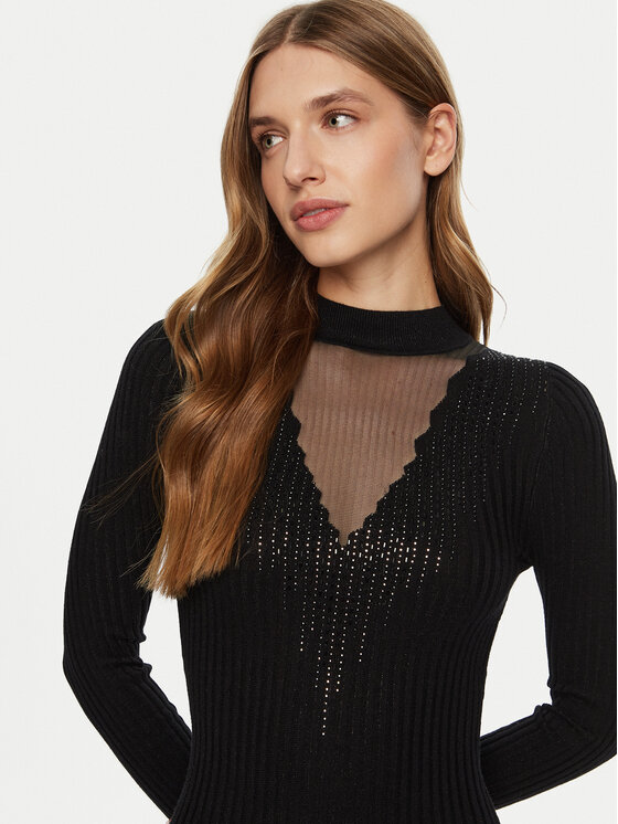 Guess Guess Vsakodnevna obleka W5RK14 Z2Y50 Črna Regular Fit