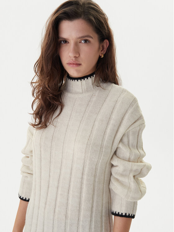 ONLY ONLY Džemper haljina Chick Stitch 15366020 Bež Loose Fit