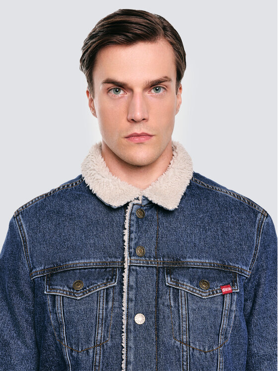 BIG STAR BIG STAR Kurtka zimowa RUBEN Niebieski Basic Fit