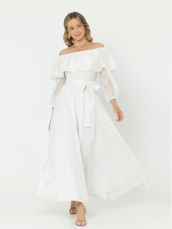 LIDIA KALITA LIDIA KALITA Sukienka koktajlowa Belle Biały Flare Fit