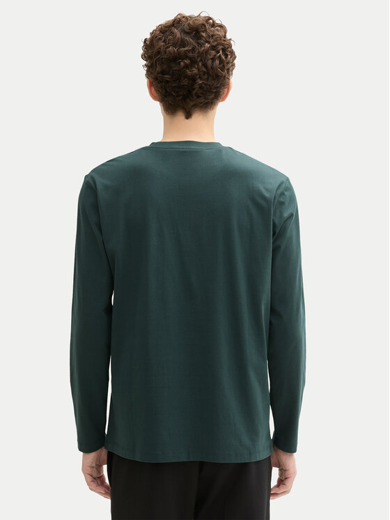 Tom Tailor Denim Tom Tailor Denim Pikkade varrukatega T-särk 1043484 Roheline Regular Fit