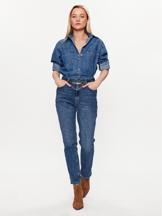 Liu Jo Liu Jo Džínsy UF3019 D4391 Tmavomodrá Straight Fit