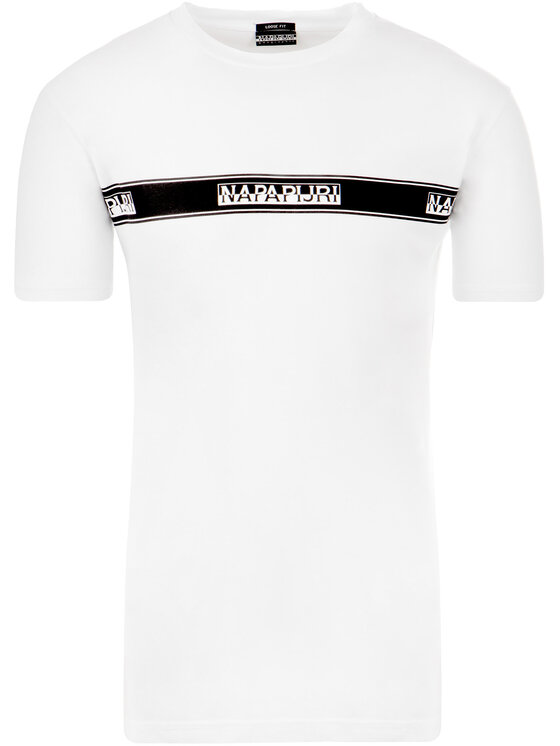 Napapijri Napapijri Tričko Sagar N0YHUD Biela Regular Fit
