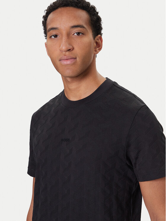 BOSS BOSS T-Shirt Mirror Artwork 50548649 Czarny Relaxed Fit