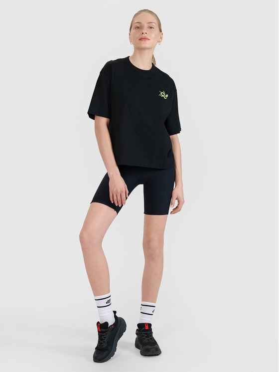 4F 4F T-Shirt CHILLY WAVES Czarny Regular Fit