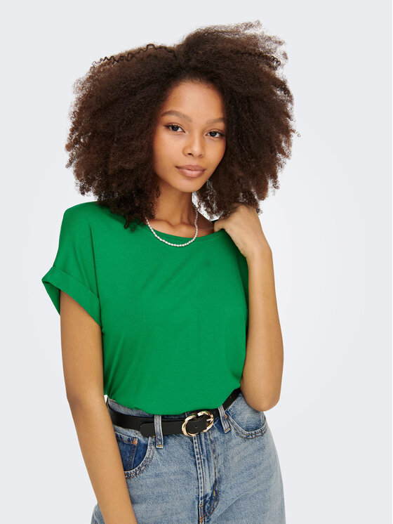 ONLY ONLY T-Shirt 15106662 Zielony Regular Fit