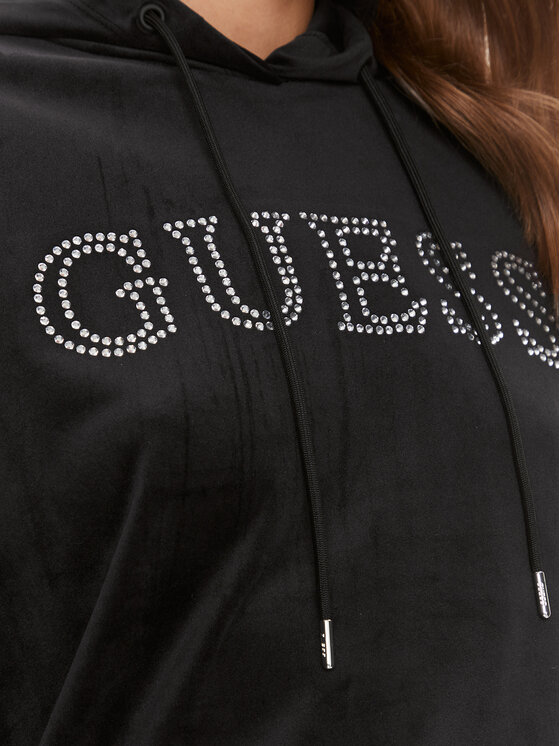 Guess Guess Μπλούζα Couture V4RQ25 KBXI2 Μαύρο Regular Fit