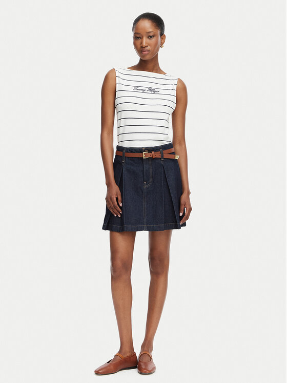 Tommy Hilfiger Tommy Hilfiger Top Classic WW0WW50947 Valge Regular Fit