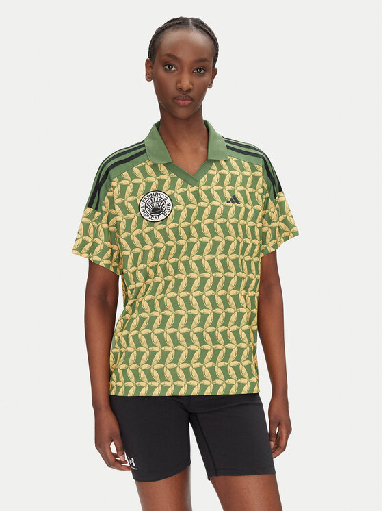 adidas Damski T-Shirt, rozmiar M, Zielony, FARM Rio JD6302