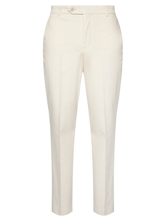 BOSS BOSS Текстилни панталони C-Perin 50555842 Бял Regular Fit
