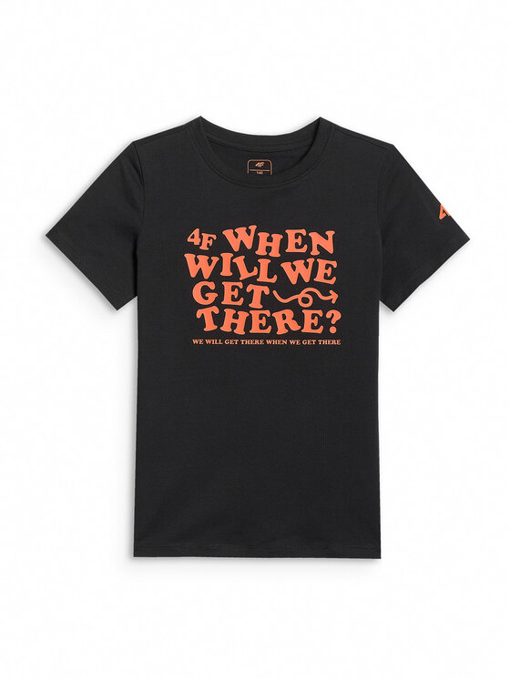 4F 4F T-Shirt HIKING TRIP Czarny Regular Fit