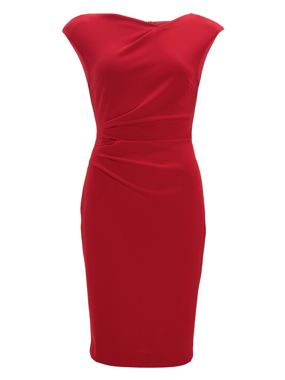 Swing Swing Koktejlové šaty 5AI16700 Červená Slim Fit