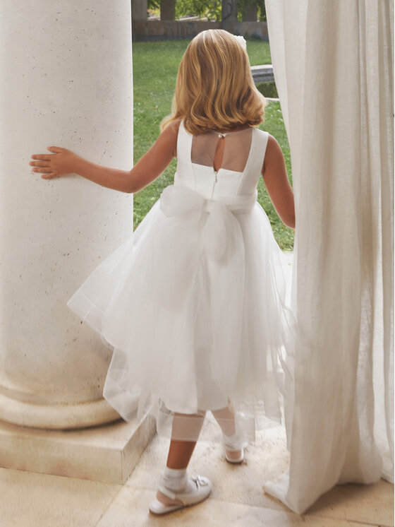 Abel & Lula Abel & Lula Sukienka elegancka 5037 Biały Regular Fit