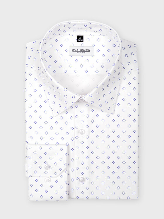 Evenemen Evenemen Koszula STAMPA K60081 Biały Slim Fit