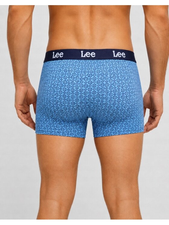 Lee Lee Bokserki Laver 3 Pack Cotton Elastane Trunks Czarny
