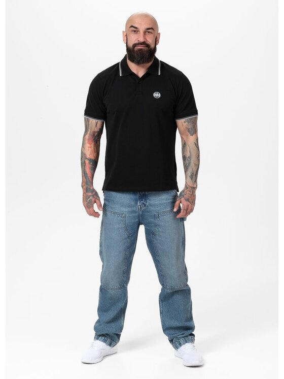PITBULL PITBULL Polo AUTOMATIC Czarny Regular Fit