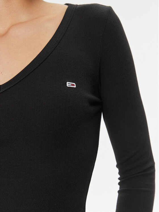 Tommy Jeans Tommy Jeans Halenka Essential DW0DW17990 Černá Slim Fit