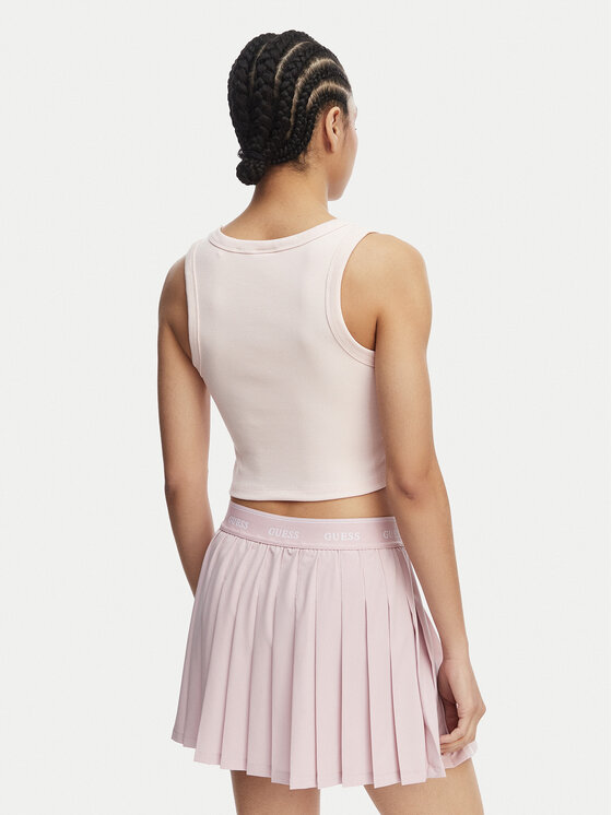 Guess Guess Marškinėliai V6GP07 K2987 Šviesiai rožinė Slim Fit