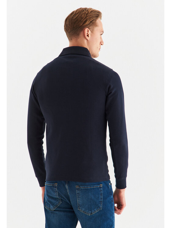 Pako Lorente Pako Lorente Longsleeve P22WF-TL-001 Granatowy Classic Fit