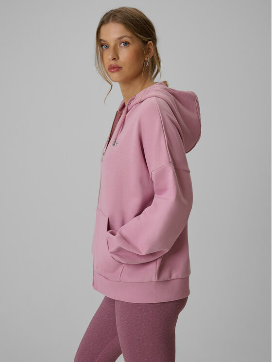 4F 4F Bluza basic Różowy jasny Loose Fit