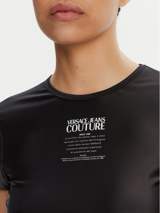 Versace Jeans Couture Versace Jeans Couture T-shirt 78HAH6A2 Crna Slim Fit