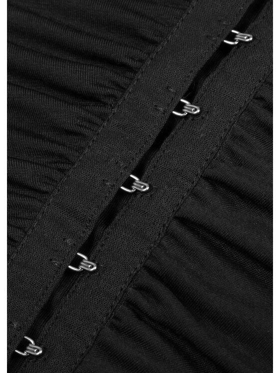 BENU BENU Večerní šaty z haftkami Černá Slim Fit
