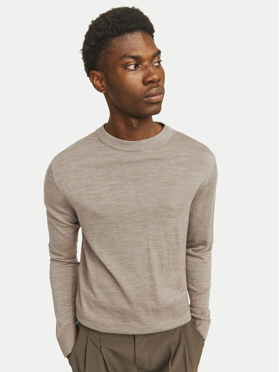 Jack&Jones Jack&Jones Džemper Merino 12216817 Siva Regular Fit