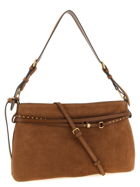 PINKO PINKO Torebka Brown Cowhide Shoulder Brązowy
