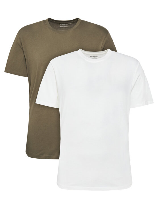 Wrangler Wrangler Komplekt kahest t-särgist 112321466 Roheline Regular Fit