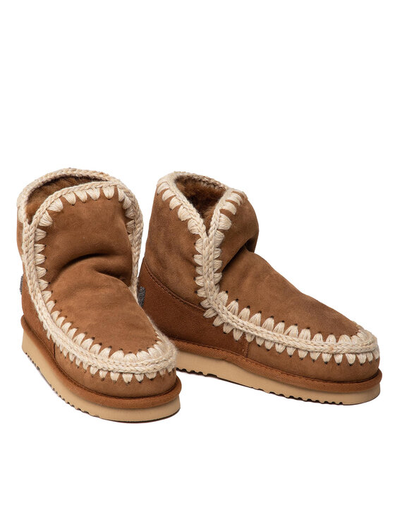 Mou Mou Śniegowce Eskimo 18 Glitter Logo MU.FW101050A Brązowy
