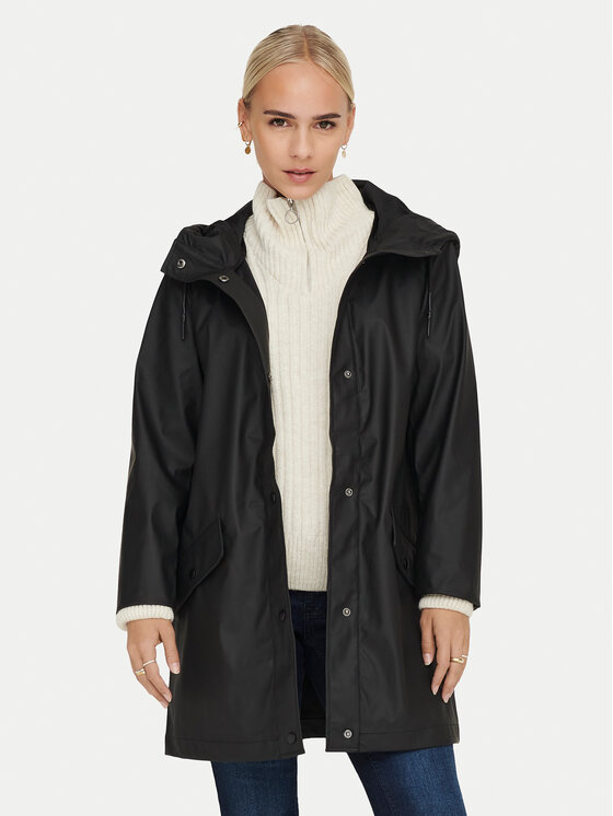 ONLY ONLY Neperšlampanti striukė Elisa 15261734 Juoda Regular Fit