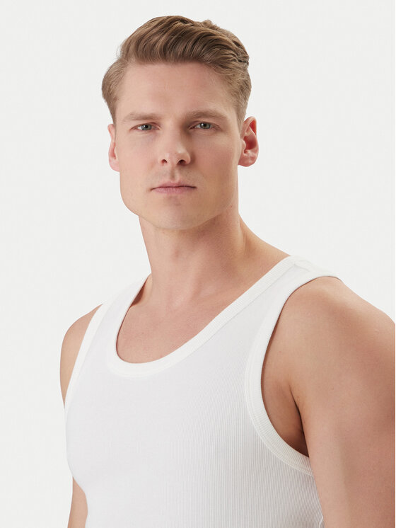 Calvin Klein Jeans Calvin Klein Jeans Tank top LV04RF272G Biały Regular Fit