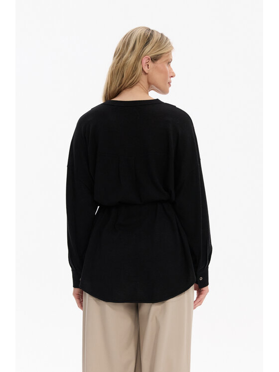 Deni Cler Milano Deni Cler Milano Kardigan T-DC-U455-F5-90-90-1 Czarny Oversize
