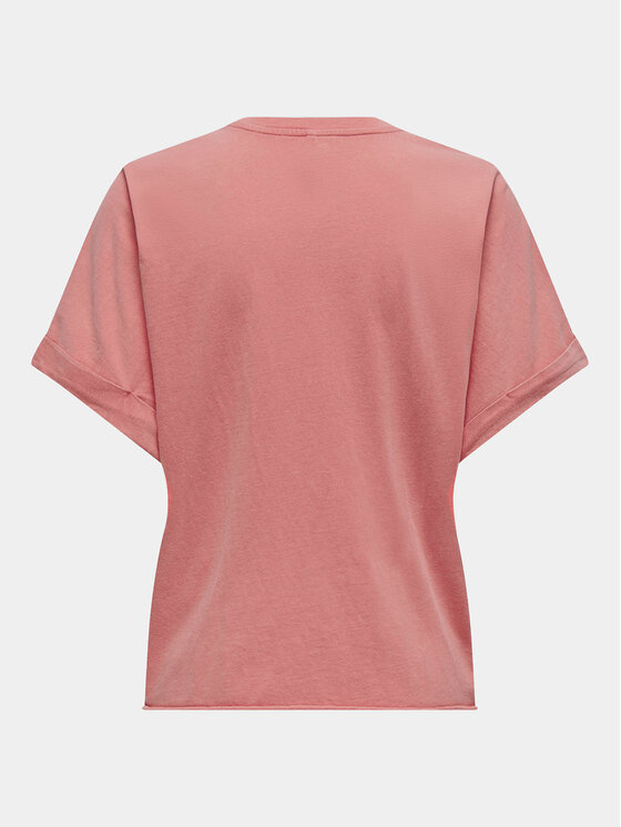 ONLY ONLY Тишърт Lucy 15316637 Розов Regular Fit