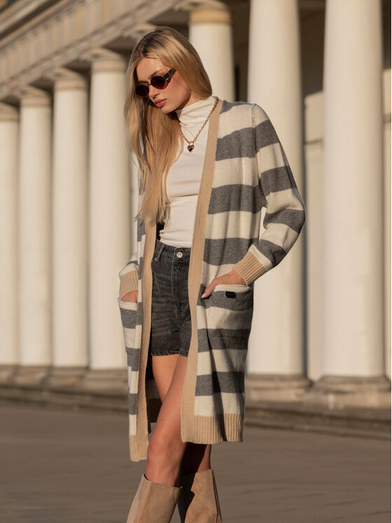 Miss LK Miss LK Sweter MISSLKK Beżowy Loose Fit