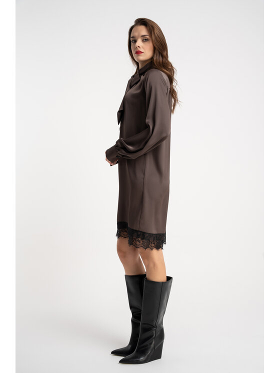 CLICK CLICK Φόρεμα βραδινό 60-6175 Καφέ Regular Fit