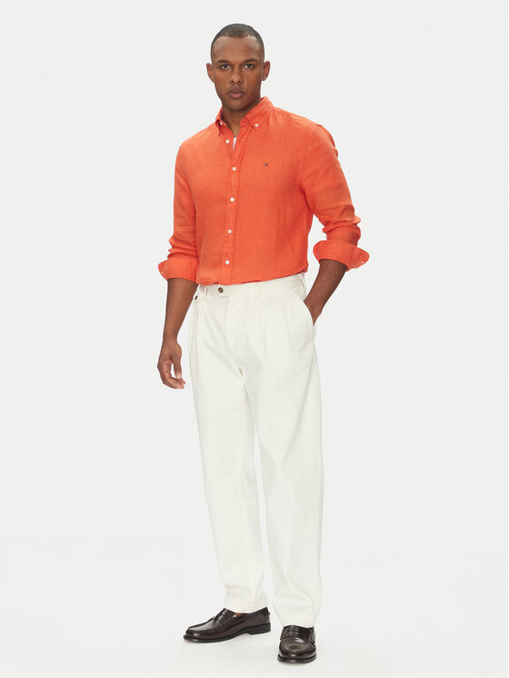 Tommy Hilfiger Tommy Hilfiger Сорочка MW0MW34602 Оранжевий Regular Fit
