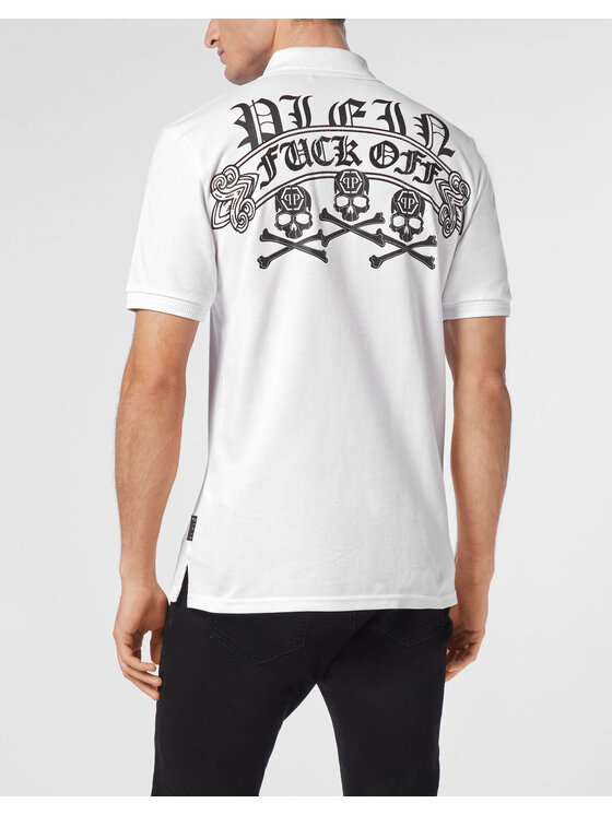 PHILIPP PLEIN PHILIPP PLEIN Polokošile 14767 Bílá Slim Fit