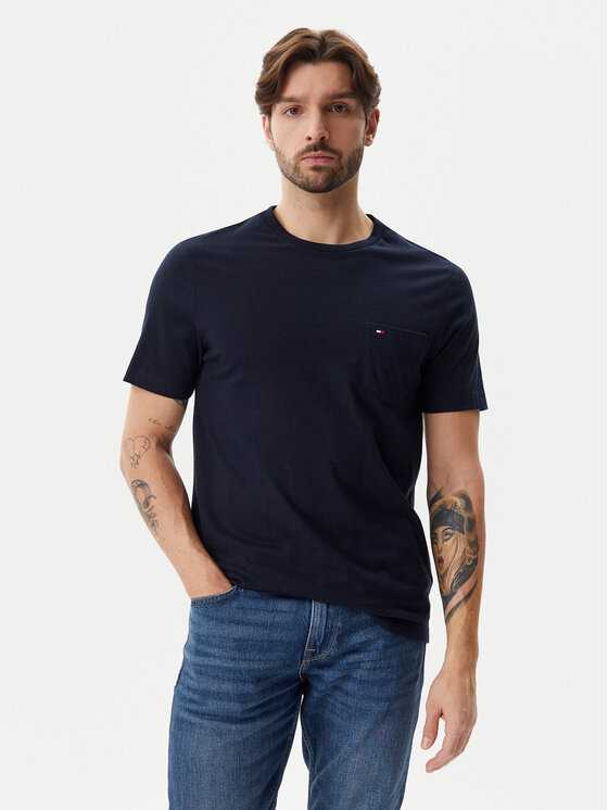 Tommy Hilfiger Tommy Hilfiger Футболка Essential MW0MW37283 Cиній Regular Fit