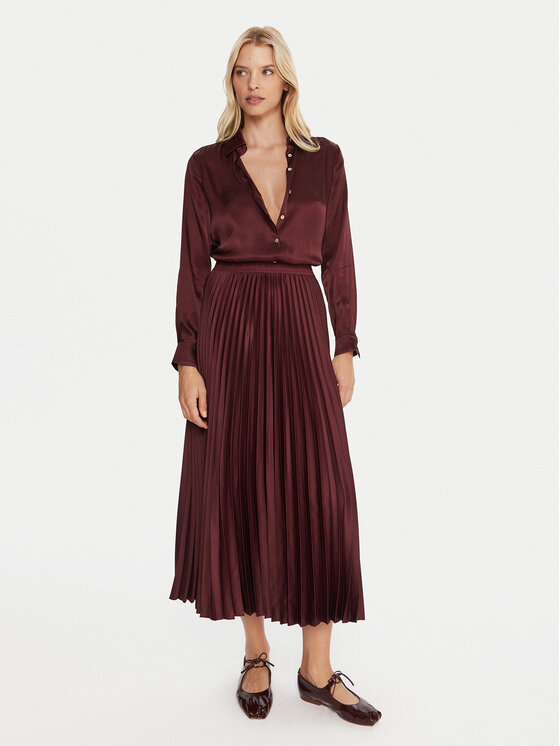Marella Marella Plisirano krilo Pontiac 2523106045 Bordo rdeča Regular Fit