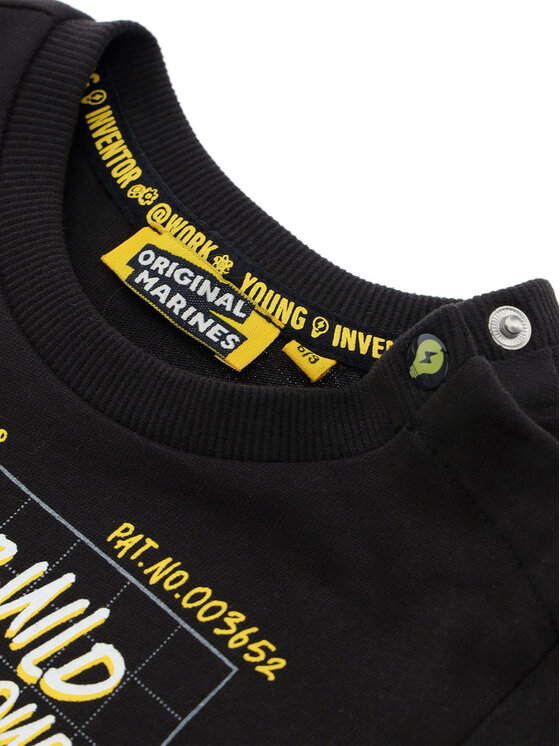 Original Marines Original Marines Pikkade varrukatega T-särk DCA0705NM Must Regular Fit
