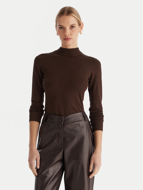 ACCESS FASHION ACCESS FASHION Rolák 54-8074 Hnedá Slim Fit