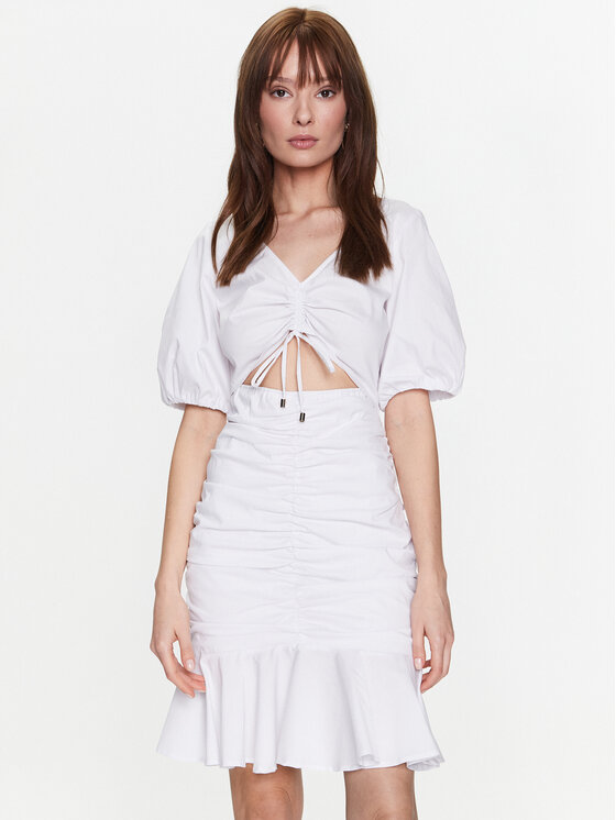 PINKO Pinko Sommerkleid 100564 Y817 Weiß Regular Fit