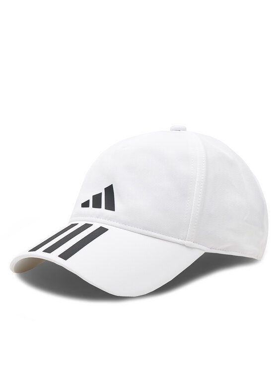 adidas Cepure ar nagu 3-Stripes AEROREADY Running Training Baseball Cap HT2043 Balts