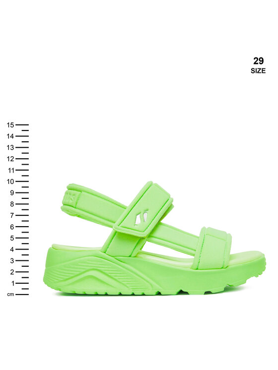 Skechers Skechers Sandały Uno Lite Sandal-Sunny Stand 310372L/LIME Zielony