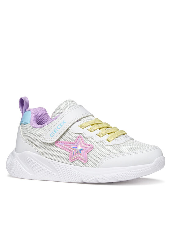 Geox Geox Sneakersy J Sprintye Girl J55FWA 0AS54 C0653 D Biela