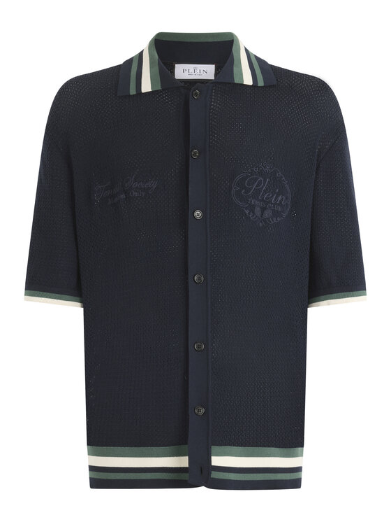 PHILIPP PLEIN PHILIPP PLEIN Polo 30482 Granatowy Regular Fit