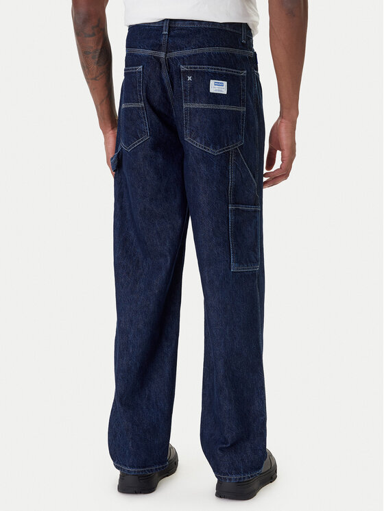 HUGO HUGO Jeansy Carpenter 50553473 Tmavomodrá Baggy Fit