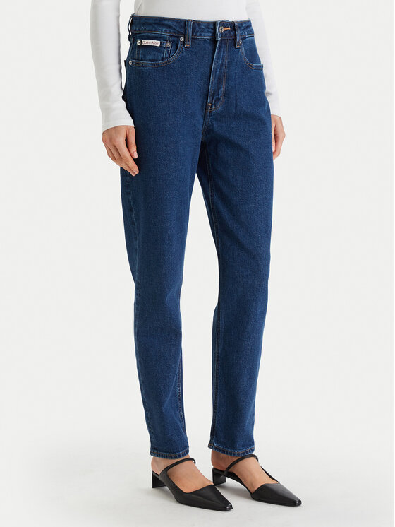 Calvin Klein Jeans Blugi LV047F492G Albastru Mom Fit